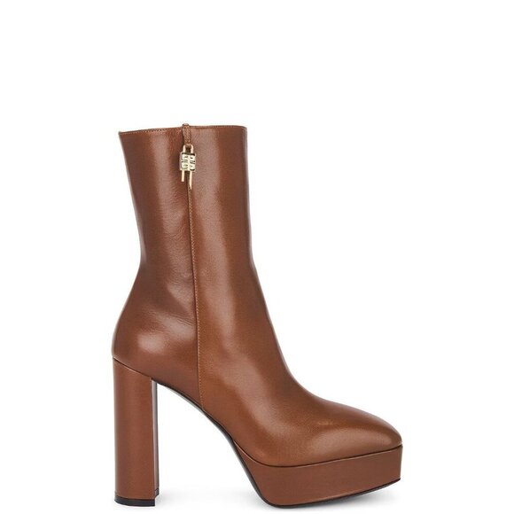 Givenchy G Lock Platform Ankle Boots in Walnut Brown 36 Womens Platforms - Picture 1 of 16